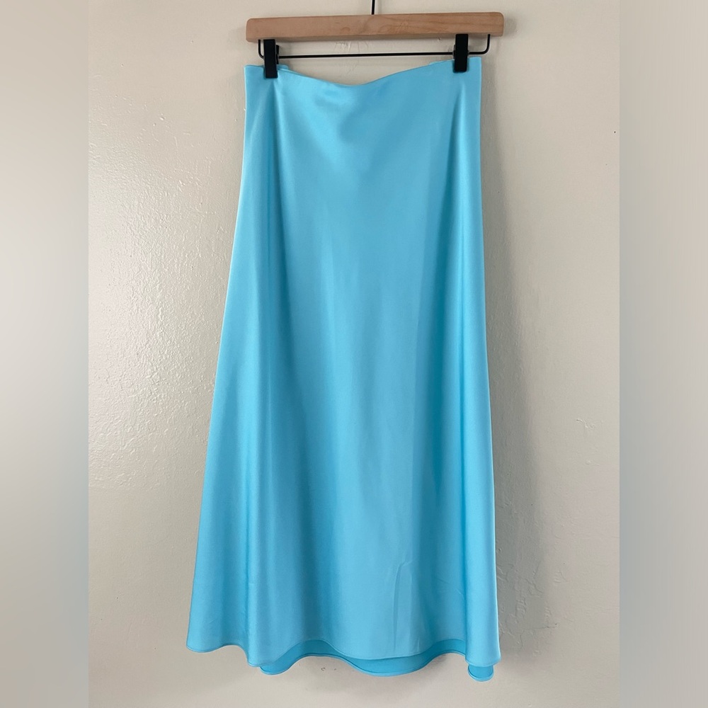 J. Crew Light Blue Midi Skirt